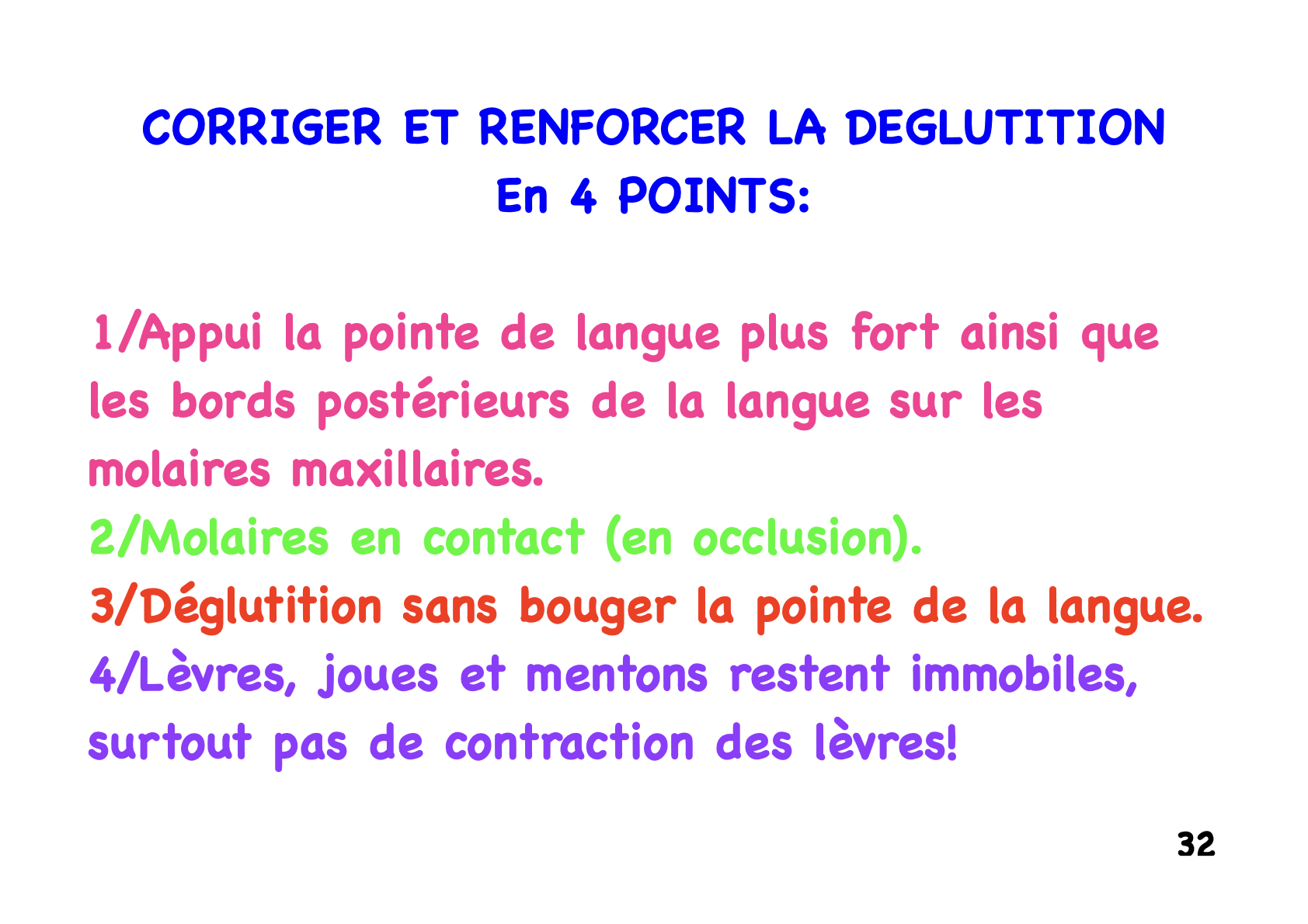 corriger la déglutition