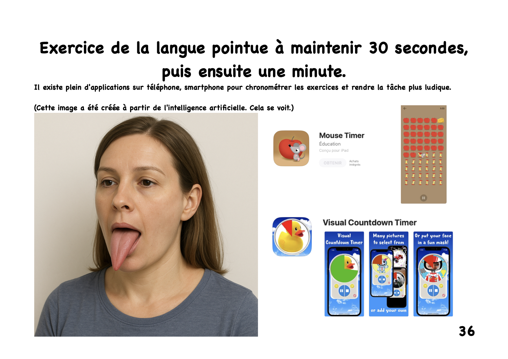 Exercice langue pointue